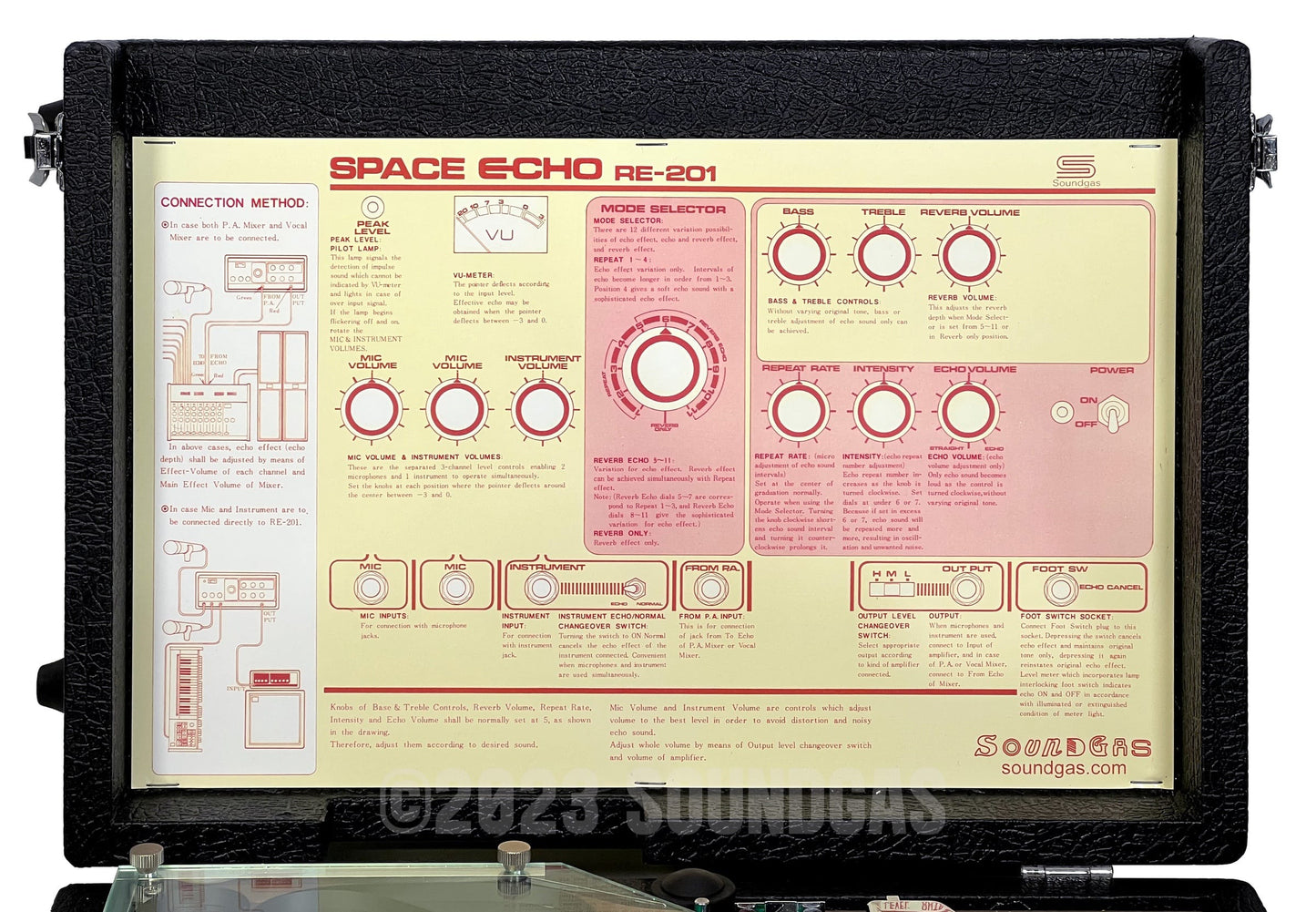 Roland RE-201 Space Echo, Early Preamp Mod, Zero Head Gain