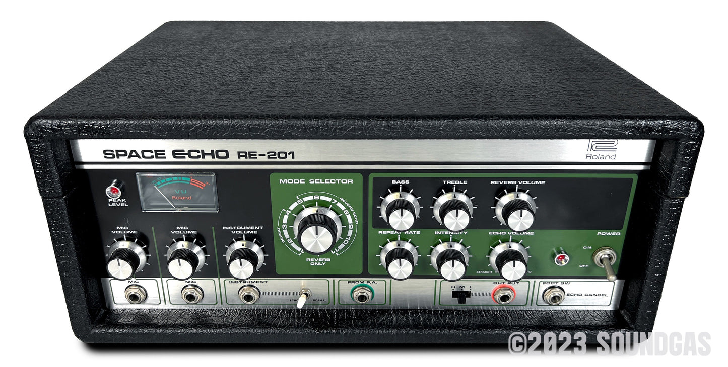 Roland RE-201 Space Echo, Early Preamp Mod, Zero Head Gain