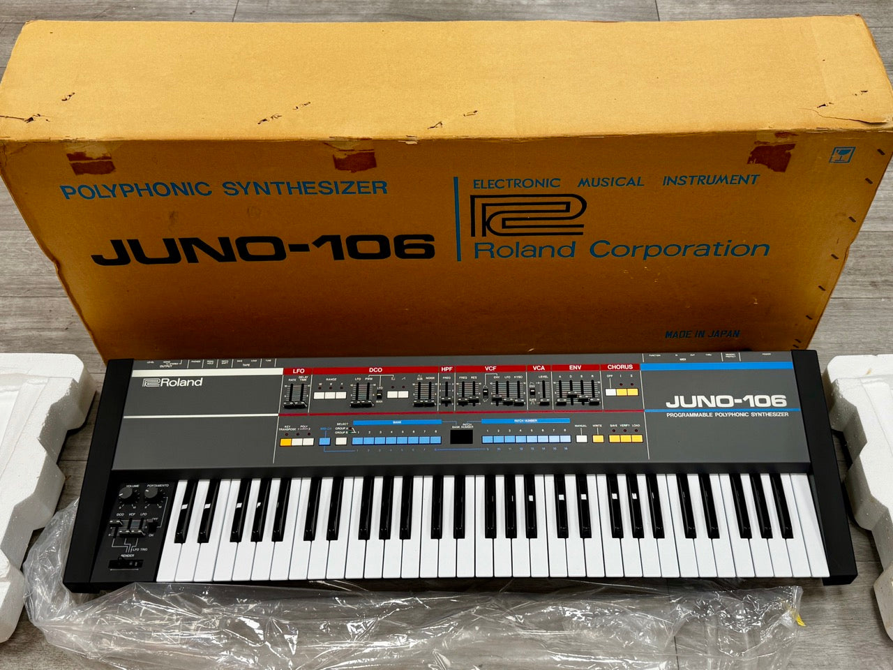 Roland Juno-106 NOS/Boxed For Sale - SN 554310