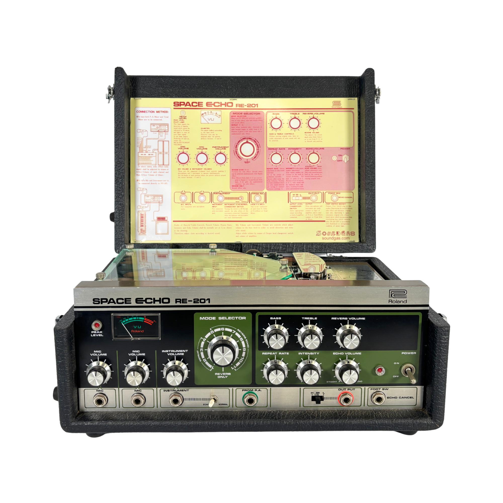 Roland RE-201 Space Echo Early Preamps - SN 974781 open