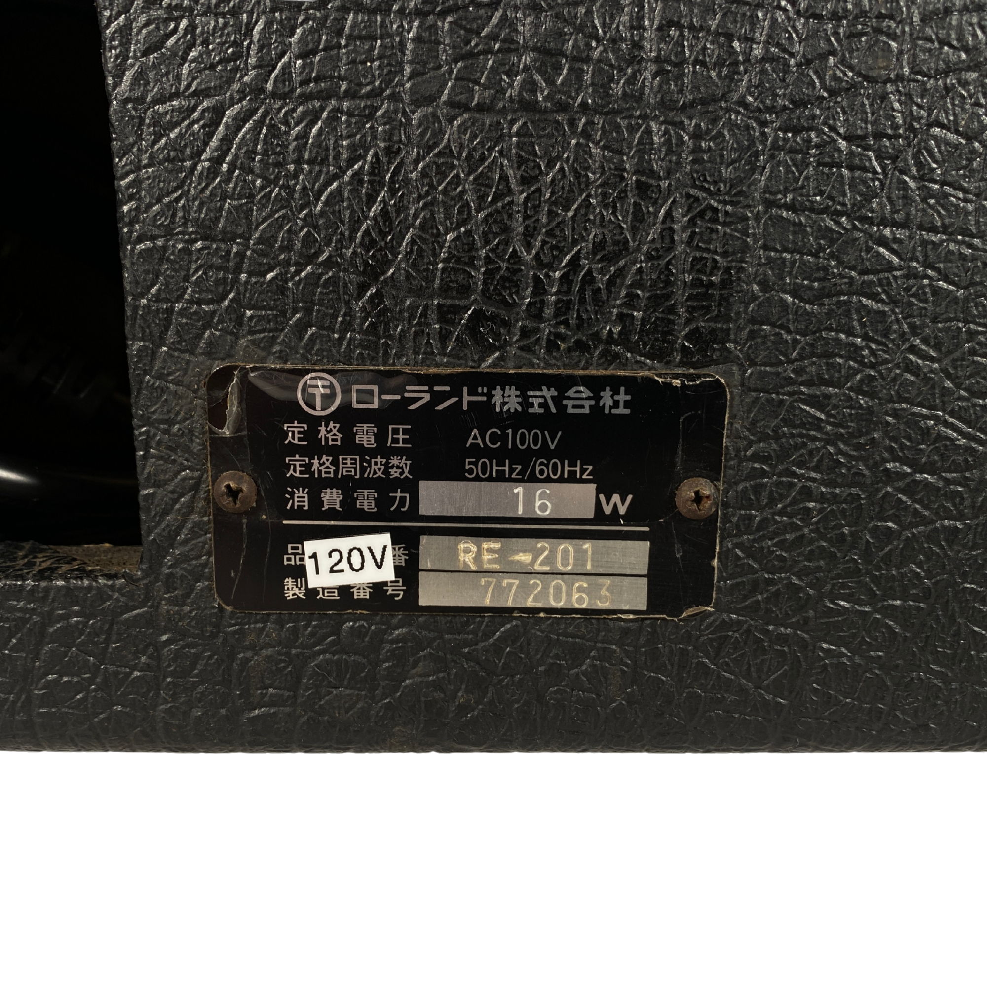 Roland RE-201 Serial Plate (772063)