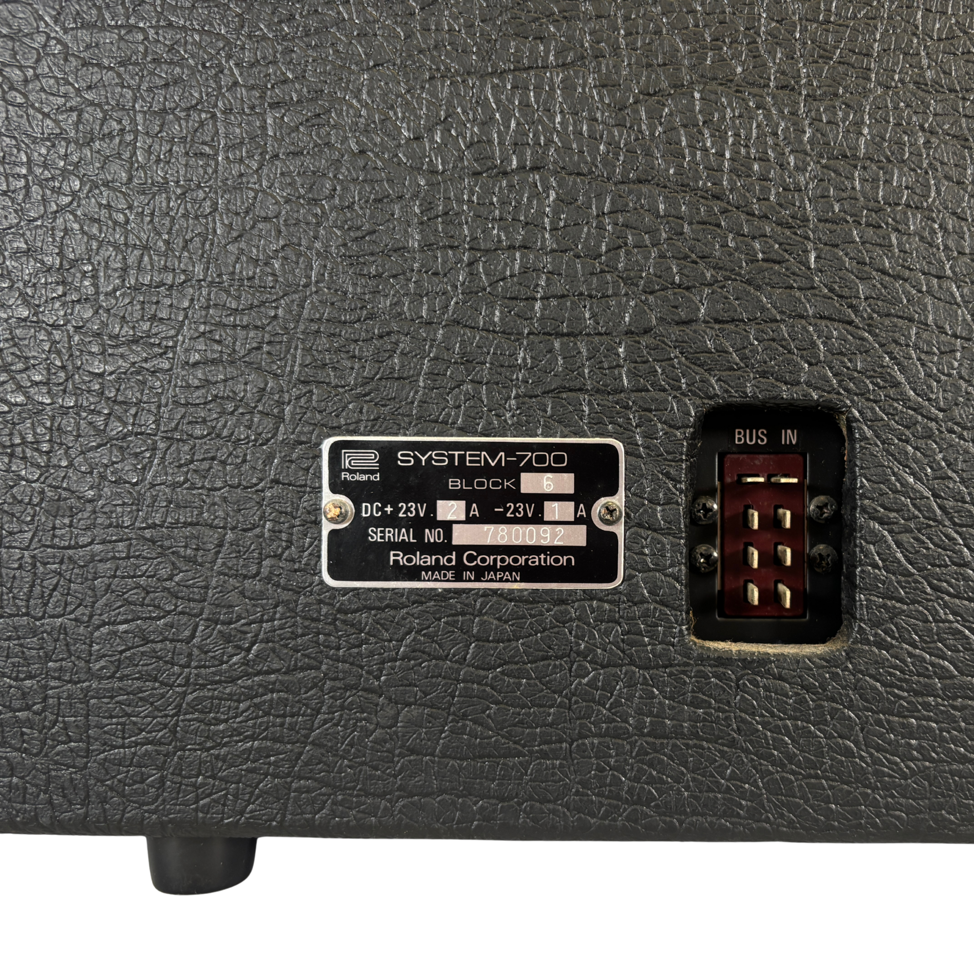 Roland System 700 Block 6 - SN 780092 serial plate