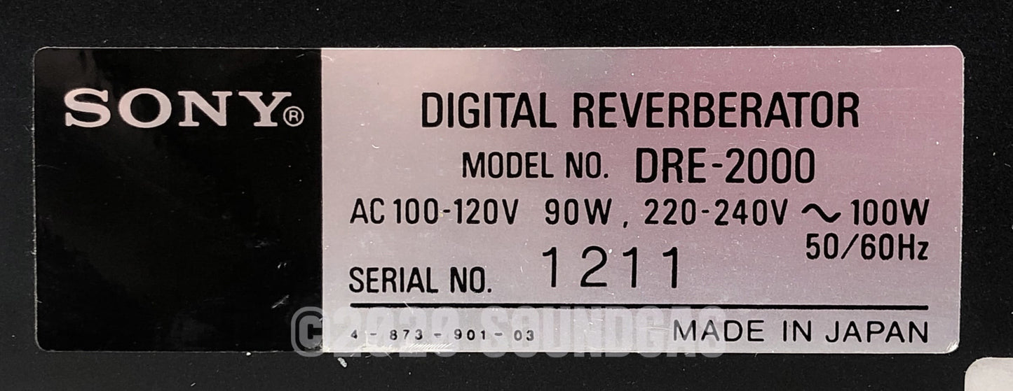 Sony DRE-2000 Digital Reverberator