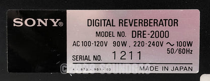 Sony DRE-2000 Digital Reverberator