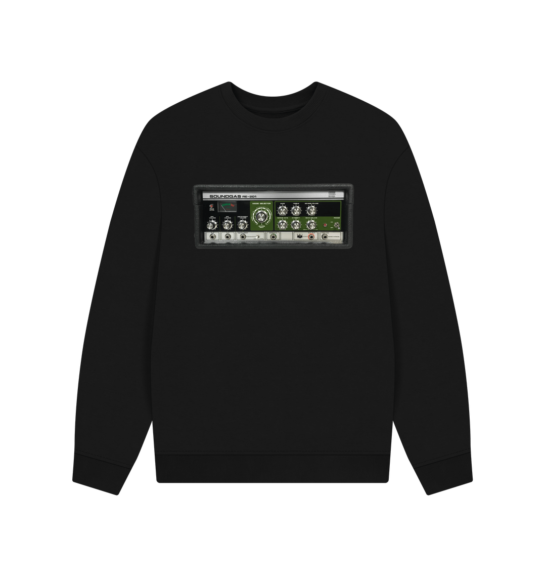 Black Soundgas RE-201 Space Echo Photo Oversized Hoodie