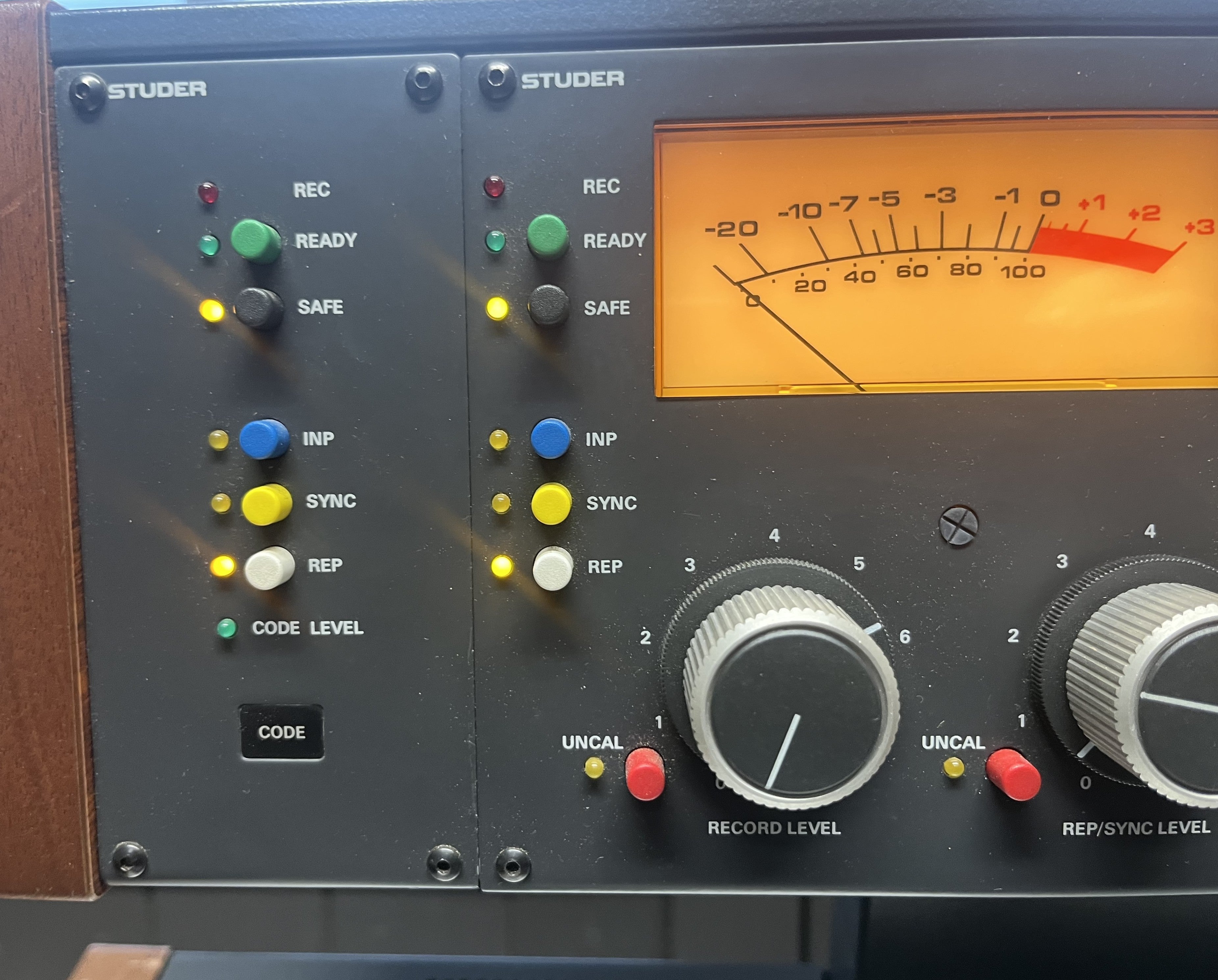 Studer A812 Reel to Reel Tape Machine Meter Left