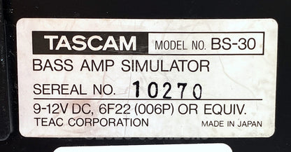 Tascam BS-30 Bass Amp Simulator