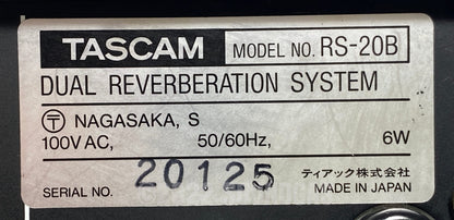 Tascam RS-20B Dual Reverberation System