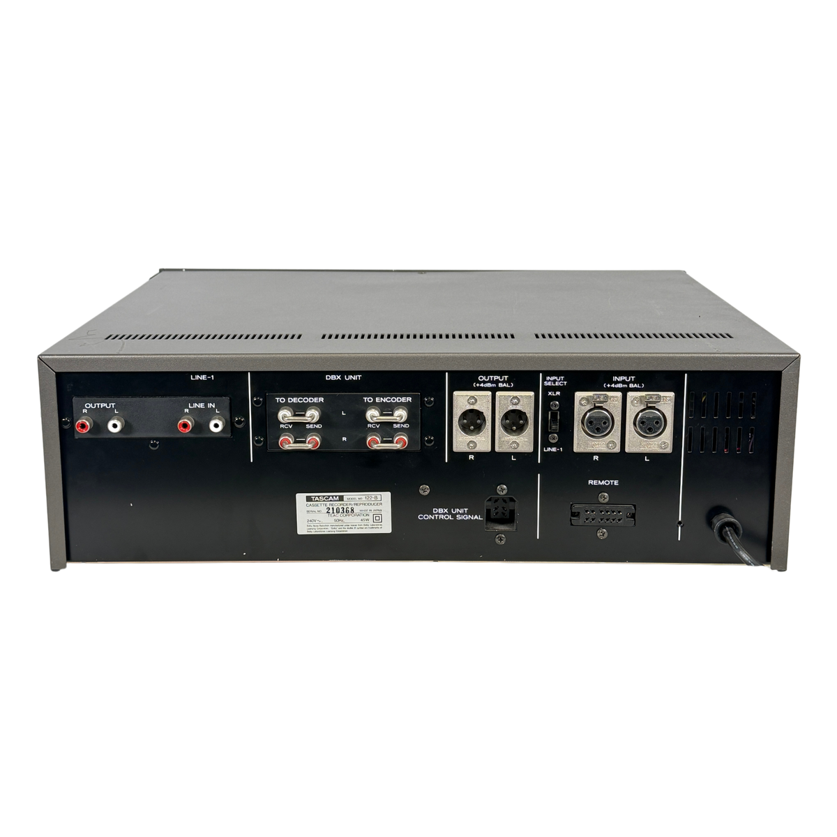 Tascam Model 122-B Master Stereo Cassette Deck - SN 210368