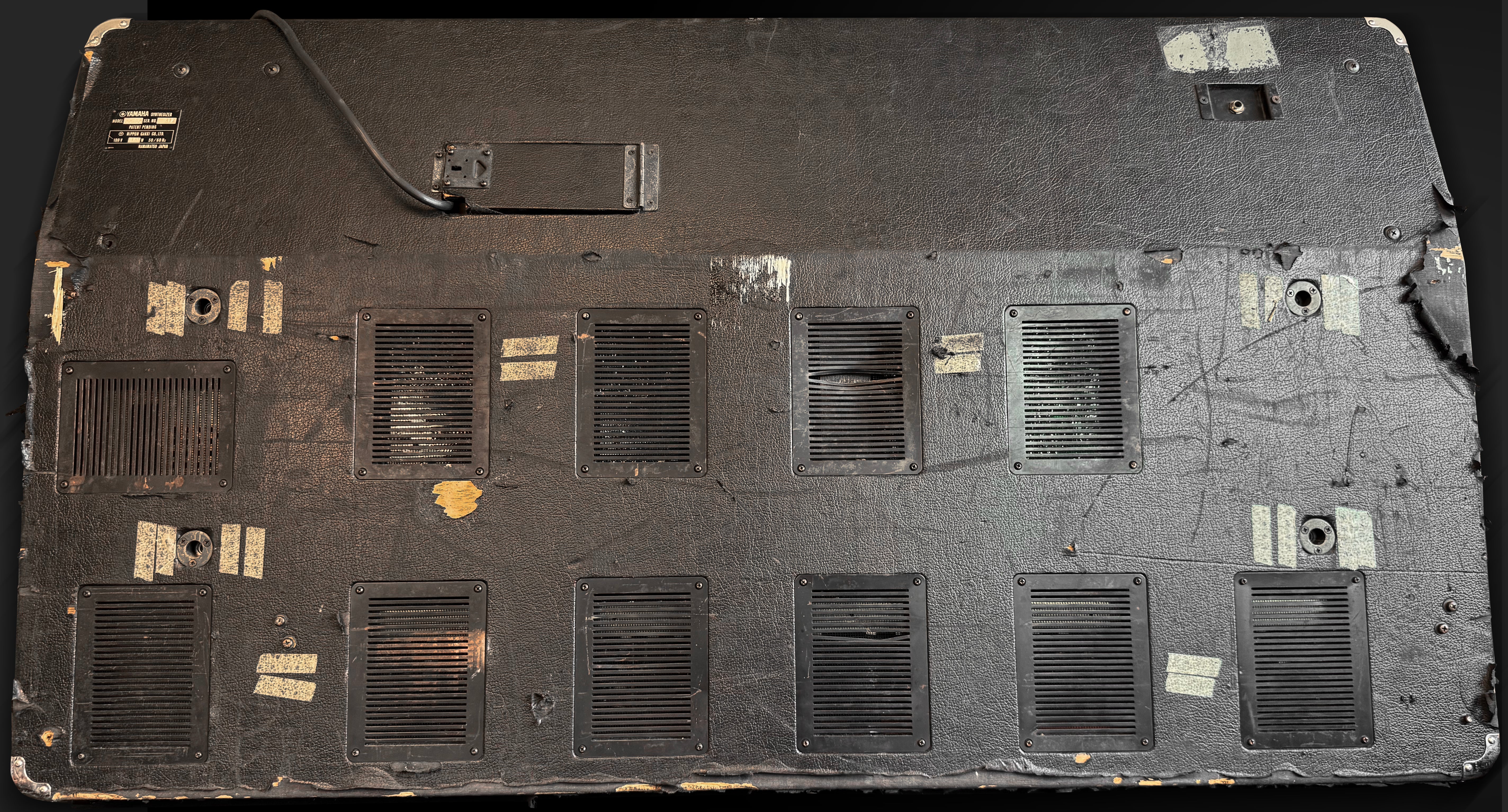 Vintage film negative with multiple frames on a black background