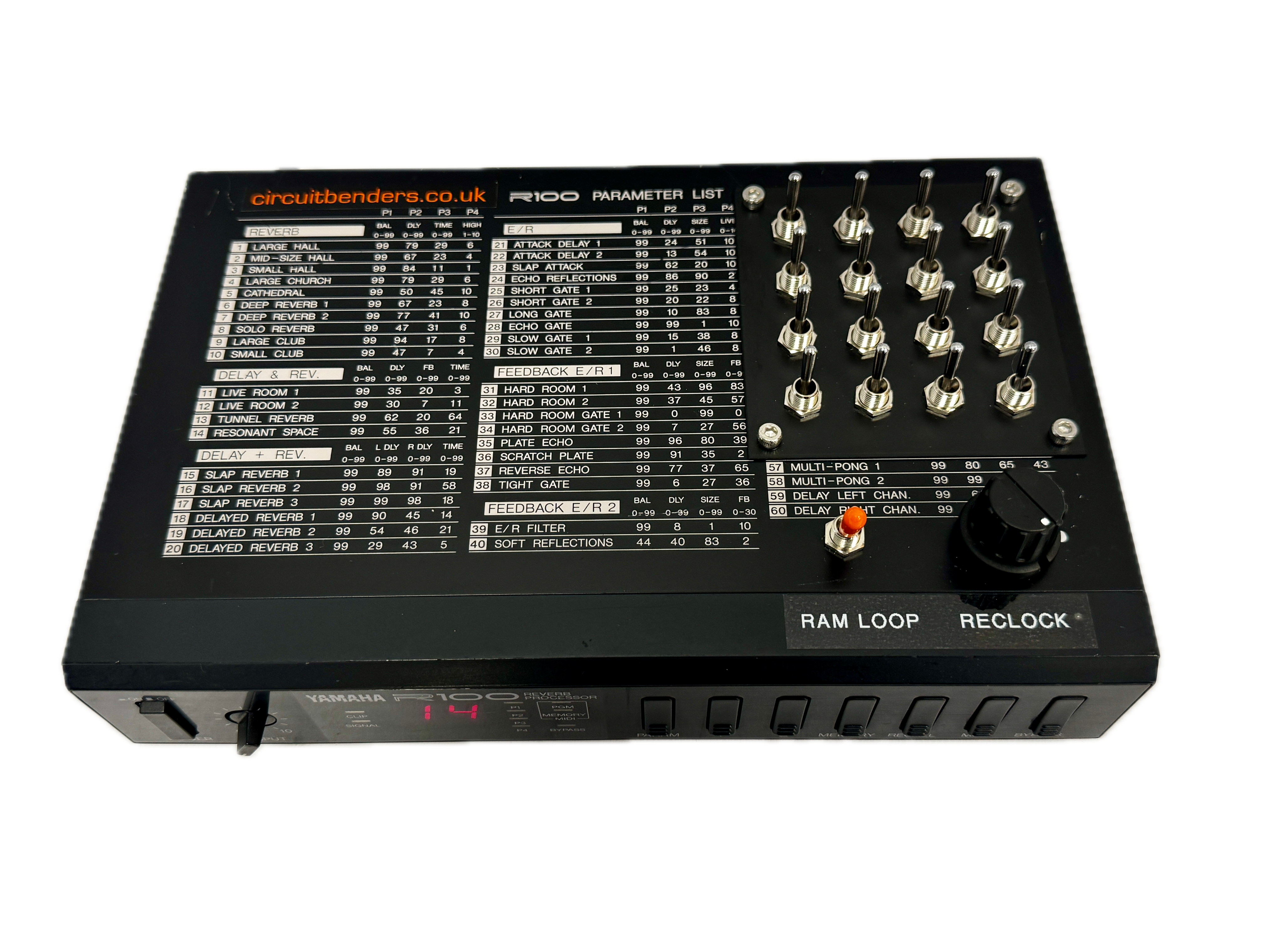 Yamaha R100 Reverb Processor Circuitbent (SN QH01013) FOR SALE Yamaha R100 Reverb Processor Circuitbent (SN QH01013) FOR SALE