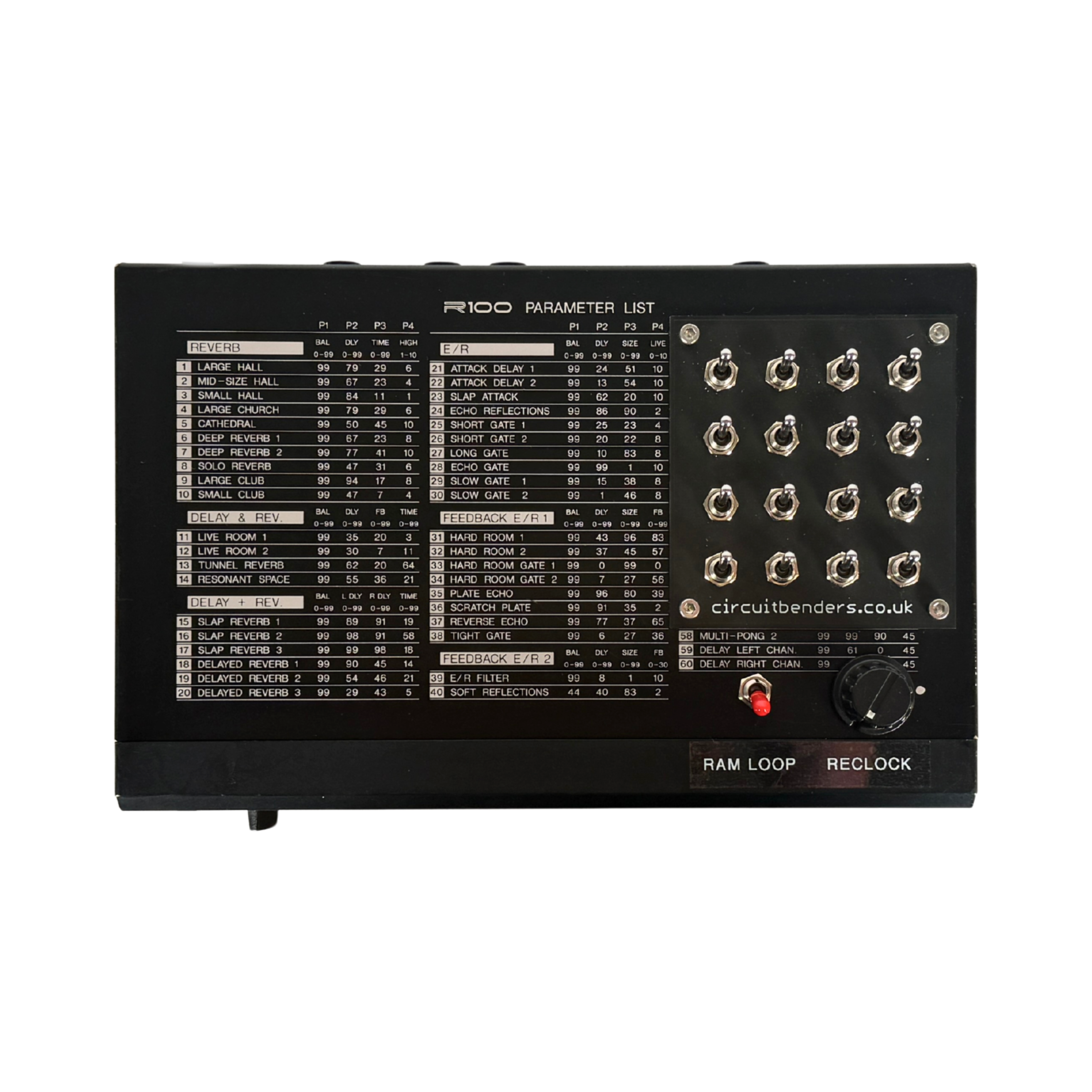 Yamaha R100 Reverb Processor Circuitbent - SN OY02505