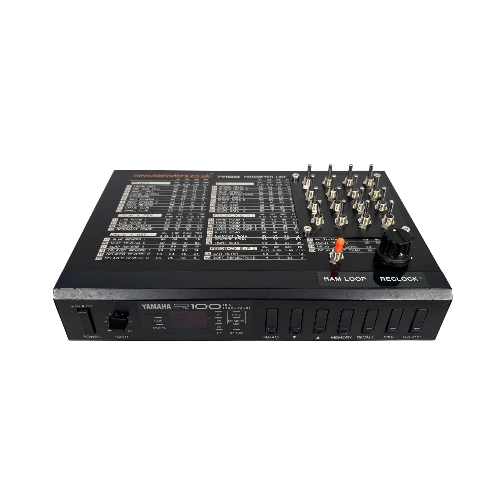 Yamaha R100 Reverb Processor Circuitbent - SN QH01013 angle
