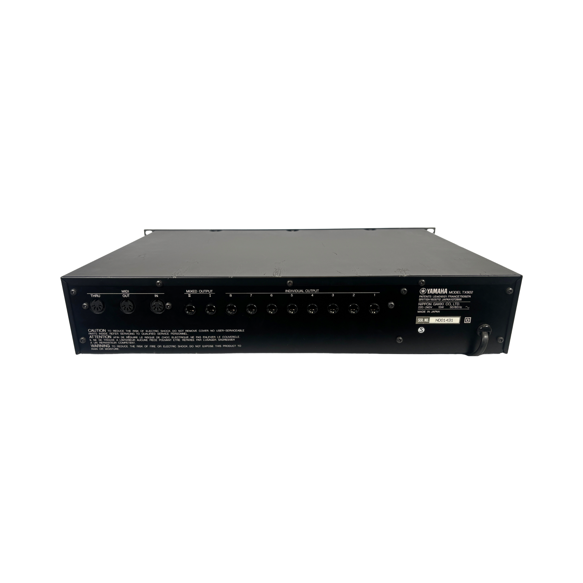 Yamaha TX802 - SN NO01431 back