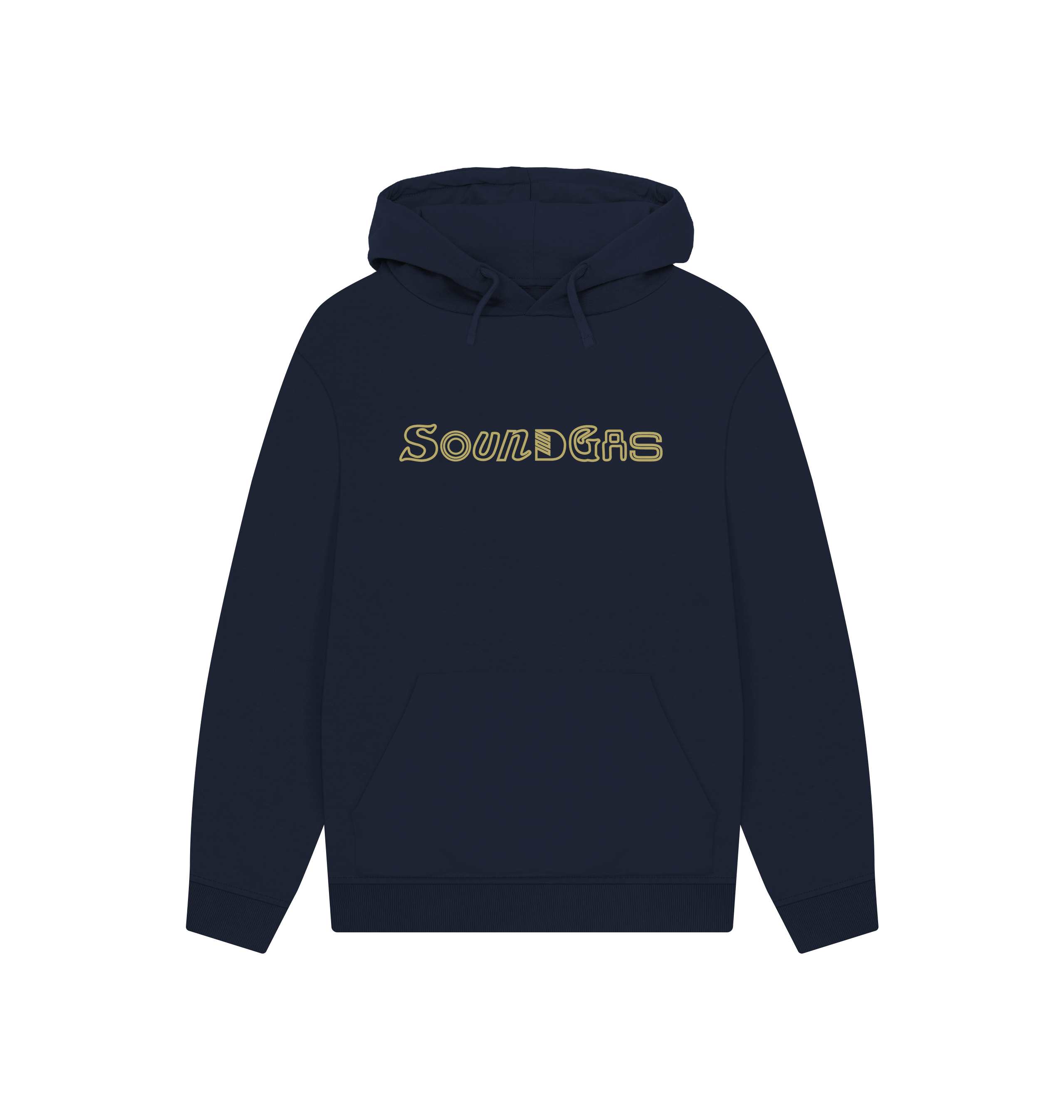 Navy Printed Hoody Front
