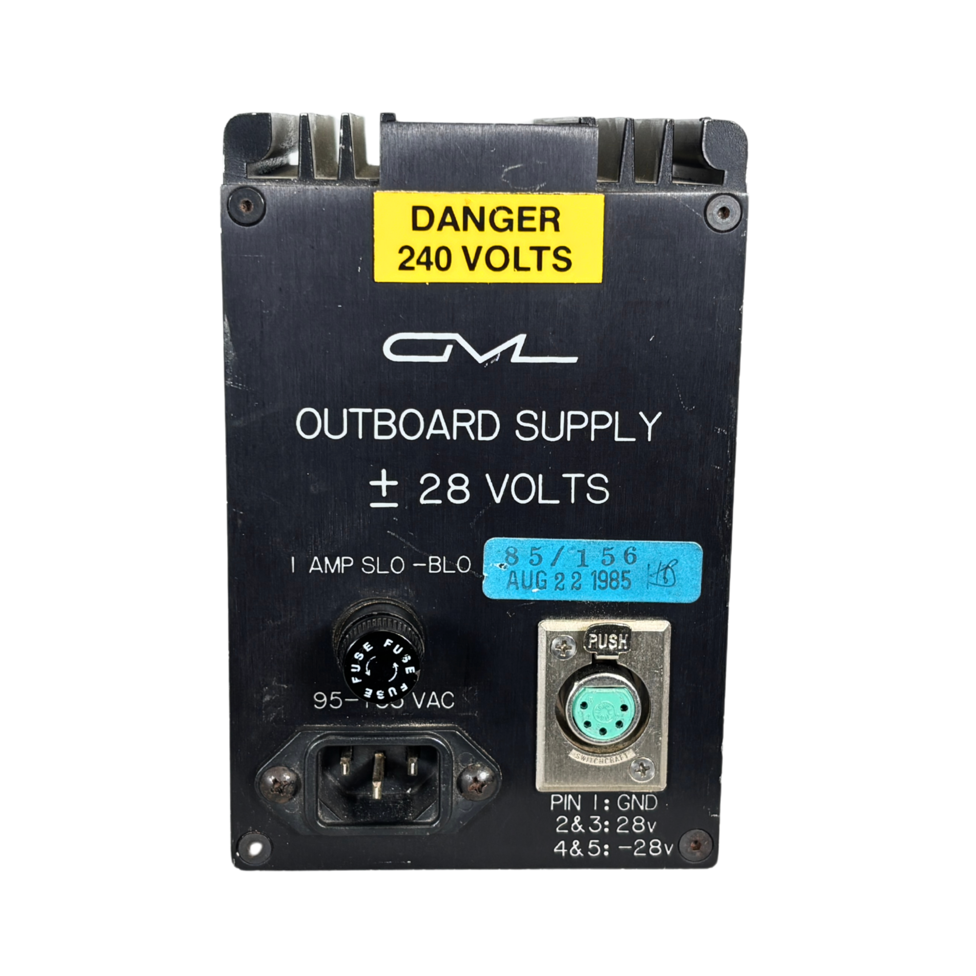 GML EQ Model 8200 Mk1 - SN 1095 serial plate