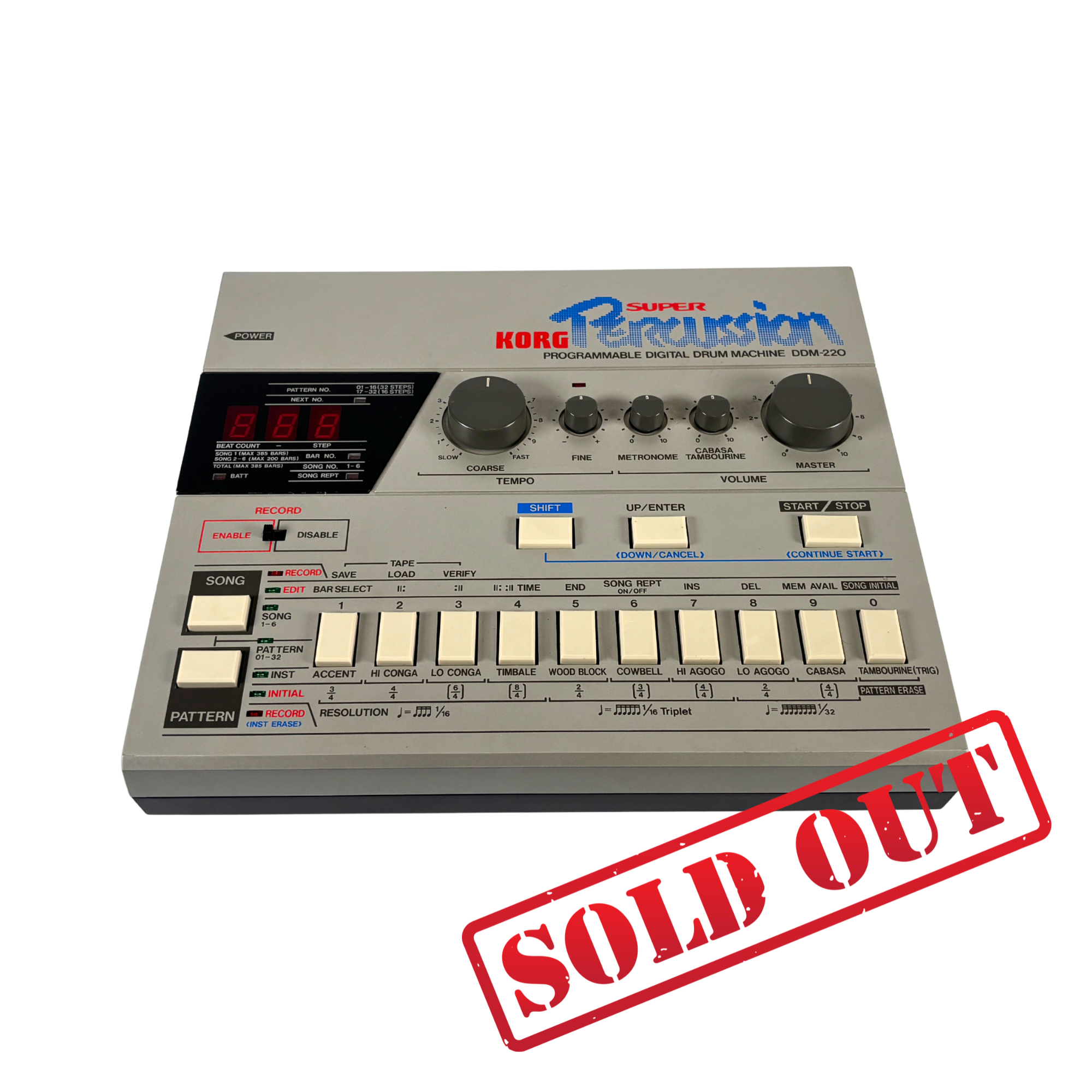 Korg DDM-220 Vintage Digital Drum Machine - sold