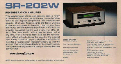 pioneer sr202w spring reverb retro advert