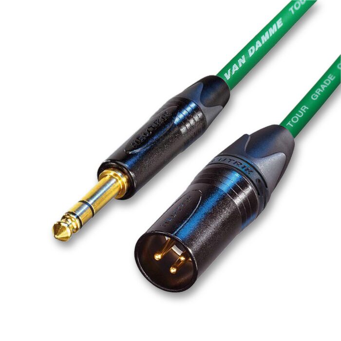 Van Damme Classic XKE Gold Male XLR to TRS Jack. Neutrik