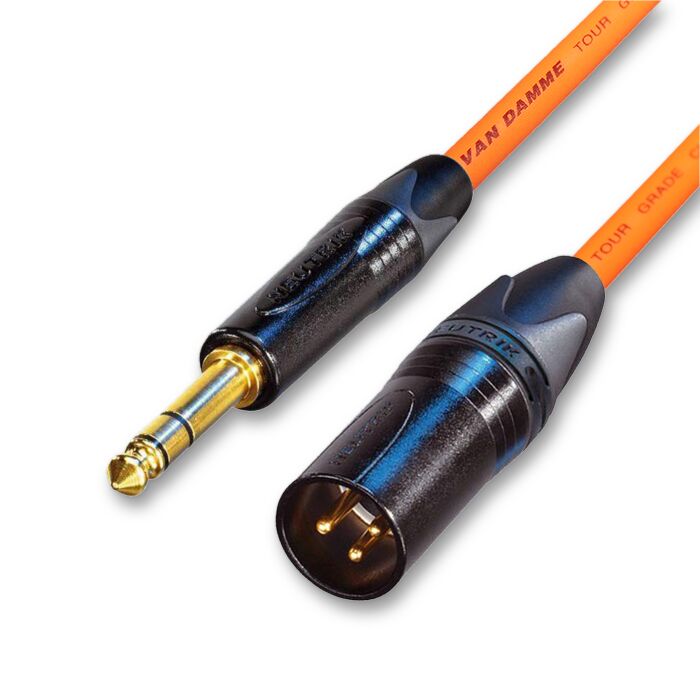 Van Damme Classic XKE Gold Male XLR to TRS Jack. Neutrik