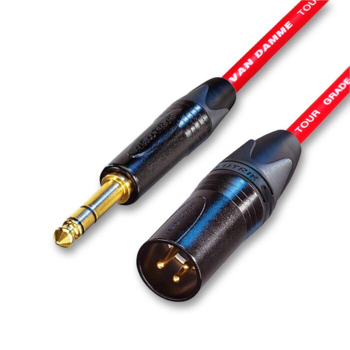 Van Damme Classic XKE Gold Male XLR to TRS Jack. Neutrik