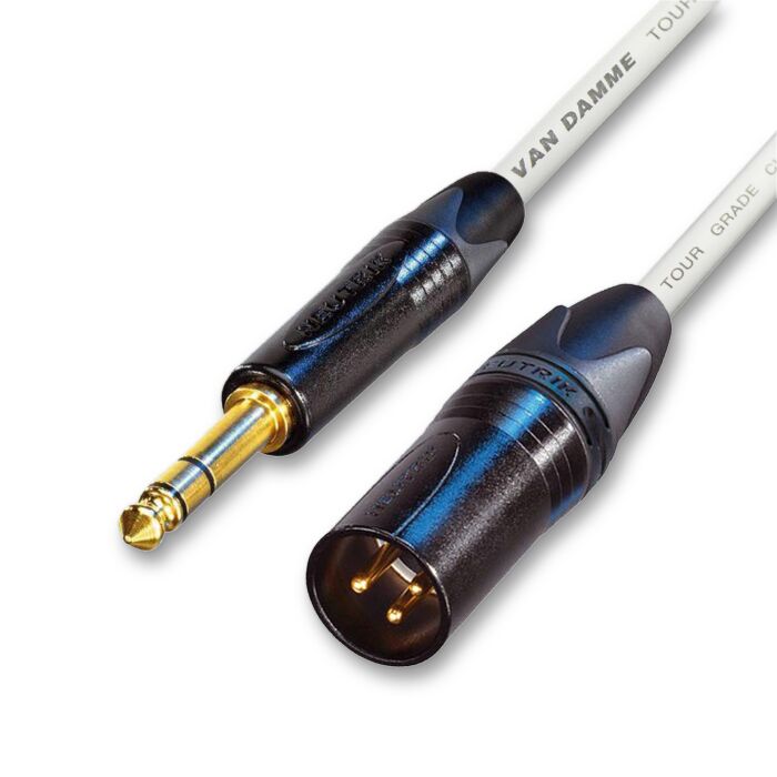 Van Damme Classic XKE Gold Male XLR to TRS Jack. Neutrik