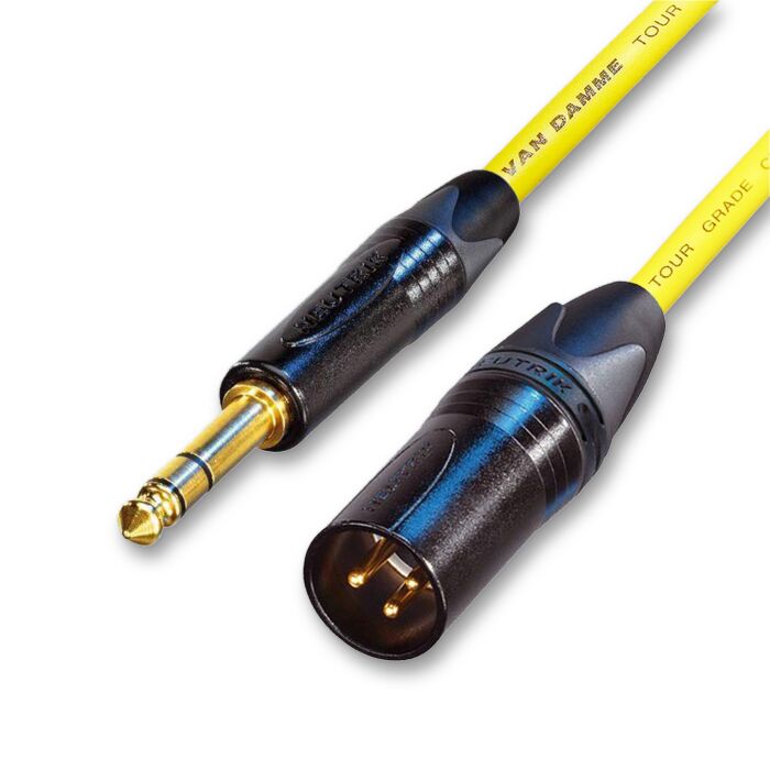 Van Damme Classic XKE Gold Male XLR to TRS Jack. Neutrik