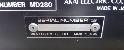 Akai MD-280 Sampler Disk Drive