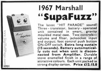 c1967 MARSHALL SUPA FUZZ (Colorsound Mk2 Tone Bender)