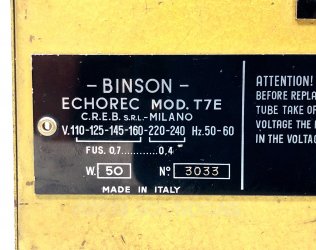 Binson Echorec 2º T7E Varispeed