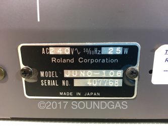 Roland Juno-106 240v