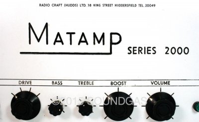 Matamp Series 2000 Valve Amplifier Head (Logo)