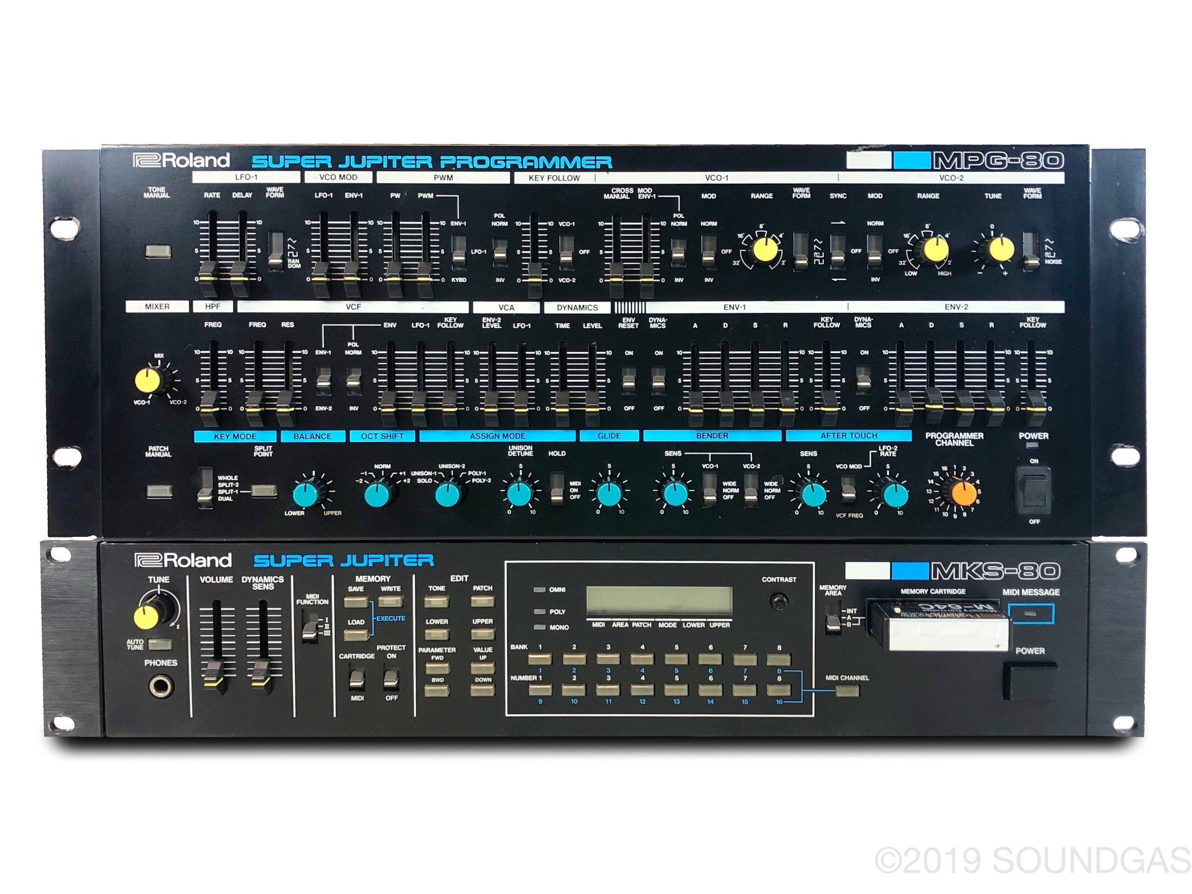 Roland MKS-80 Super Jupiter and MPG-80 Programmer