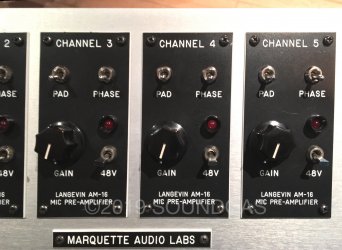 Langevin AM16 x 6 preamps in Marquette Audio Rack