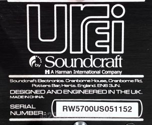 Urei-Soundcraft Model 1620LE Mixer & Vestax Isolator