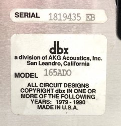 DBX Model 165A