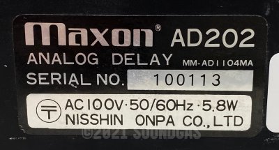 Maxon (Ibanez) AD202 Analog Delay