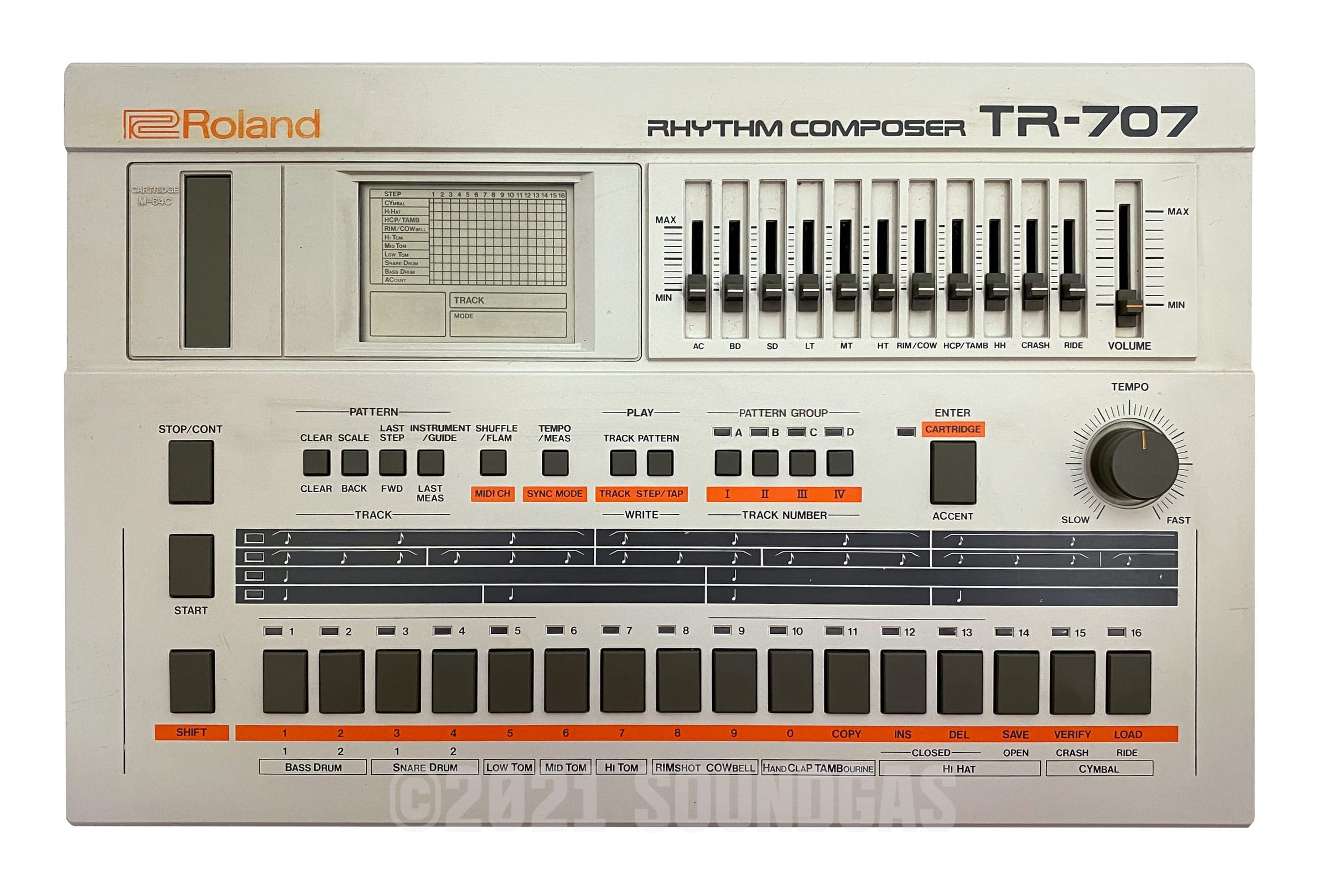 Roland TR-707 Expanded (727 808 909 plus 4 Soundgas Banks) FOR 