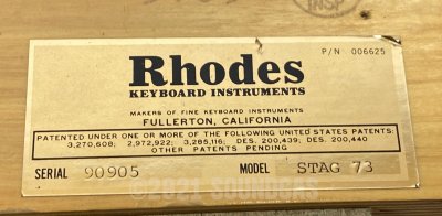 Rhodes MkI Stage 73 (Seventy Three)
