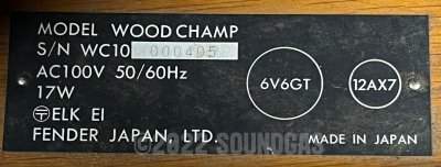 Fender Wood Champ Japan c1992