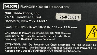 MXR Flanger/Doubler 126