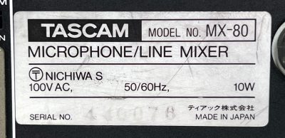 Tascam MX-80 Mic / Line Mixer